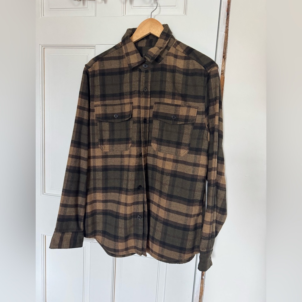 Dark green and mustard Flannel